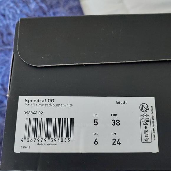 NIB Puma Speedcat sneakers, red, US 6 (mens), EU 38 (about a women's 7.5) - Picture 11 of 12